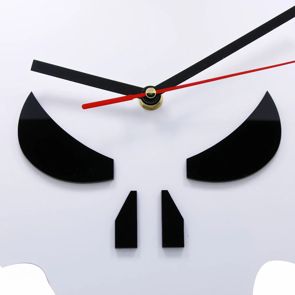 Креативные настенные часы с черепом минималистичный фильм силуэт череп голова