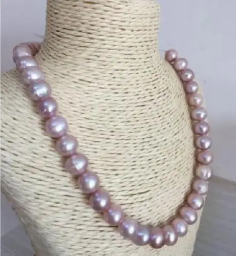 baroque 11-12mm south seas pink purple necklace18inch | Украшения и аксессуары