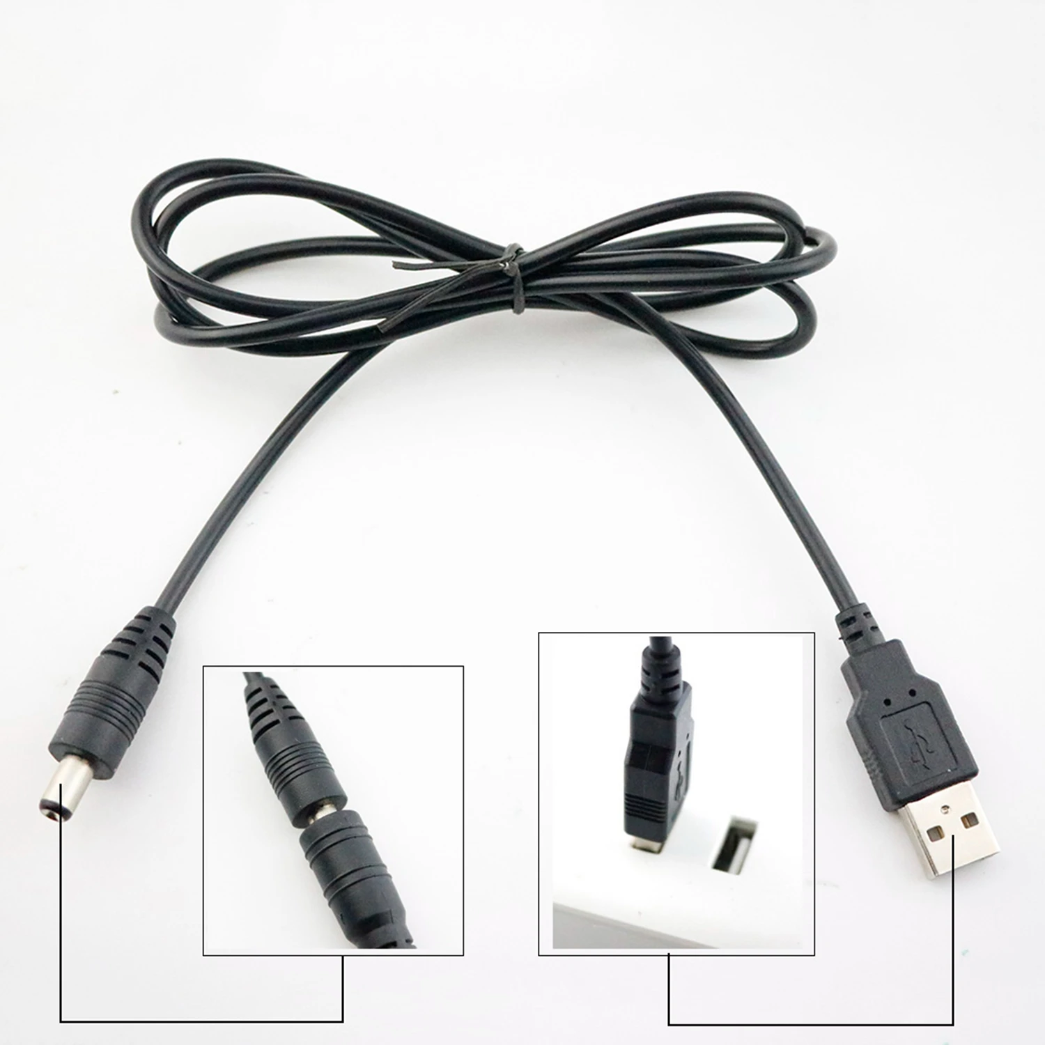 USB к DC Barrel jack 5 в 5,5x2,1 мм внутренний 1 м кабель питания конвертер-соединитель для небольших электронных устройств Быстрая JQ