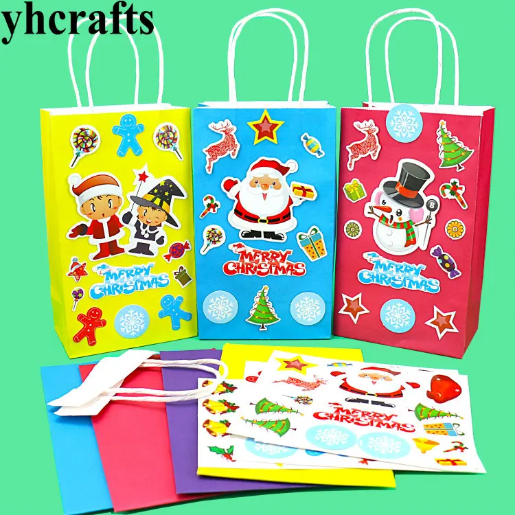 4 шт./лот DIY рождественская Сумочка Создайте свой собственный Goody мешок Ранние