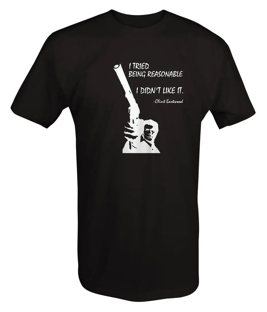 

Женская 100 хлопковая Футболка Eastwood с цитатой «грязный Гарри пистолет», летняя стильная футболка