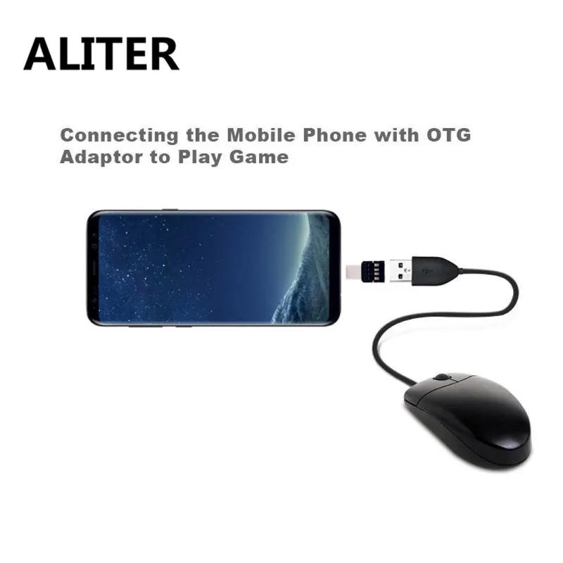 ALITER Тип C к USB OTG разъем адаптер для USB флэш-накопитель S8 Note8 Android телефон