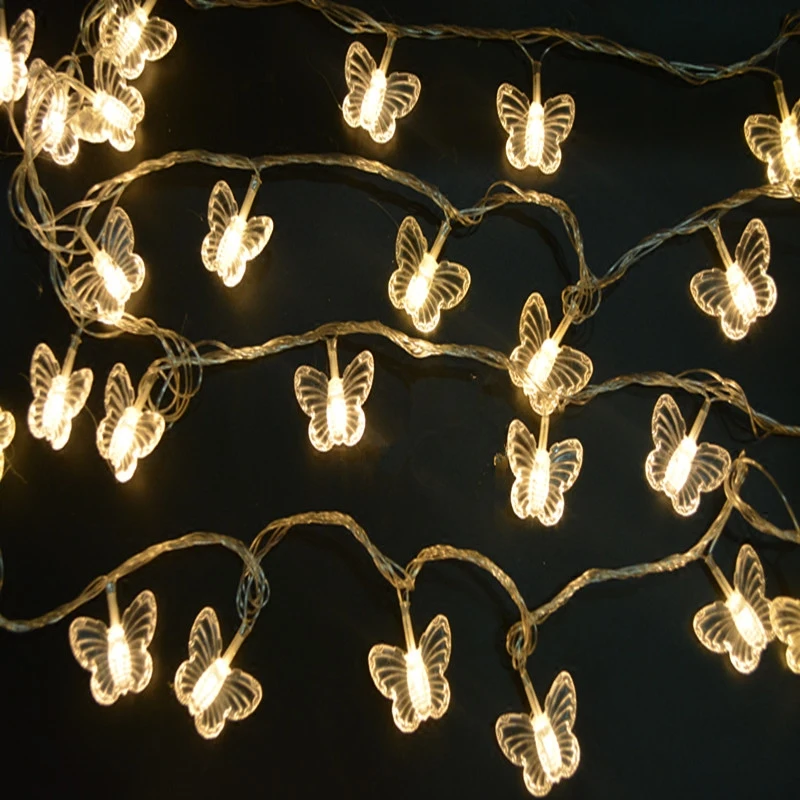 Гирлянда с бабочками 10 м 100 светодиодов В переменного тока|indoor christmas lights|fairy lightsstring