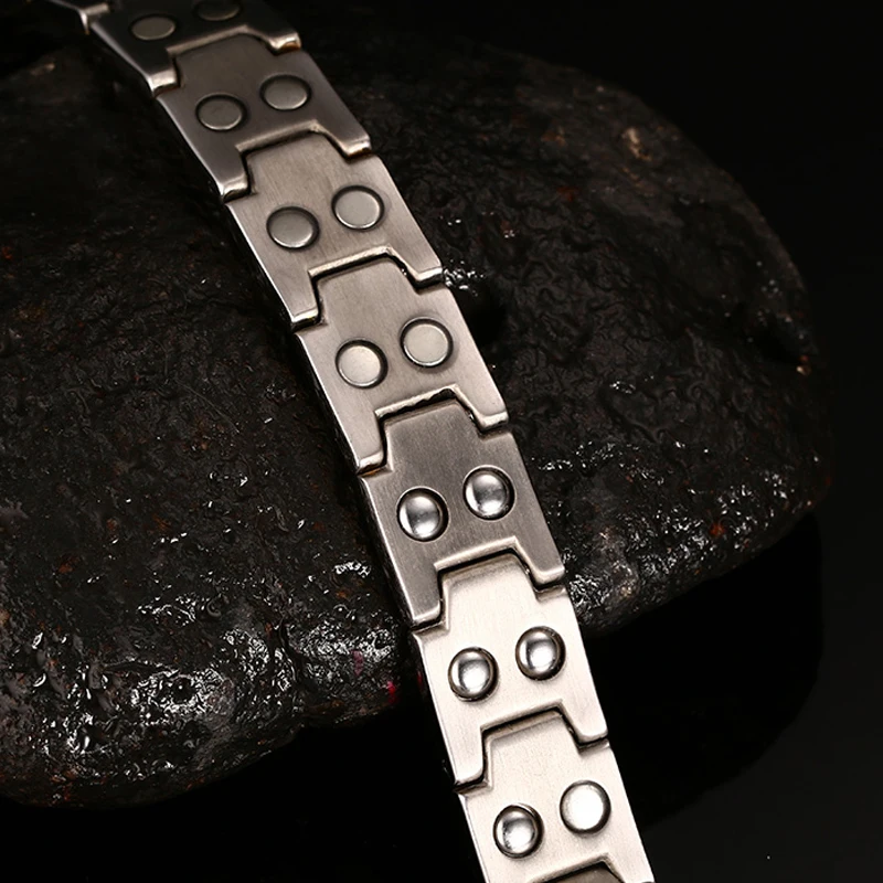 Vinterly золотой био магнитный браслет мужской из нержавеющей стали энергетическая