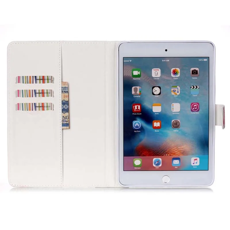 Ультратонкий чехол книжка из искусственной кожи с изображением бабочек и цветов