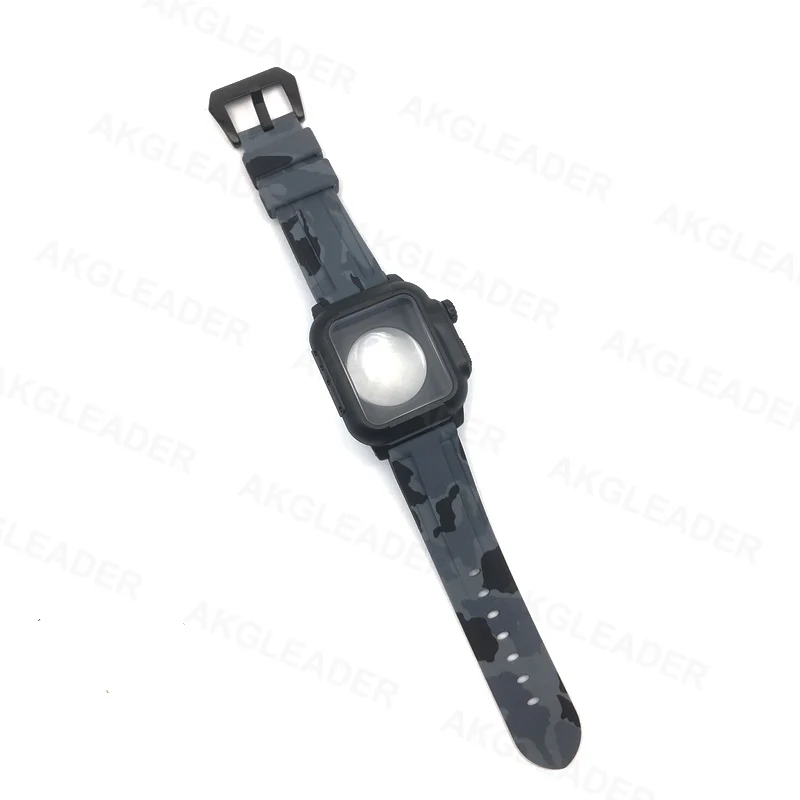 Como Стиль ремешок для наручных часов Apple Watch серии на возраст 2, 3, 4, 5, 40/44 мм мягкий резиновый водонепроницаемый чехол для часов браслет на запястье для подводного плавания чехол для часов для Apple iWatch серии 4 браслет