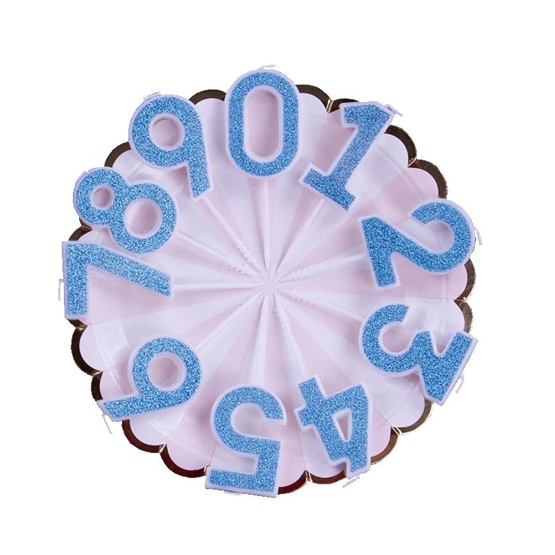 Серебряные и золотые свечи 1 шт. украшения для вечеринки в честь Дня Рождения