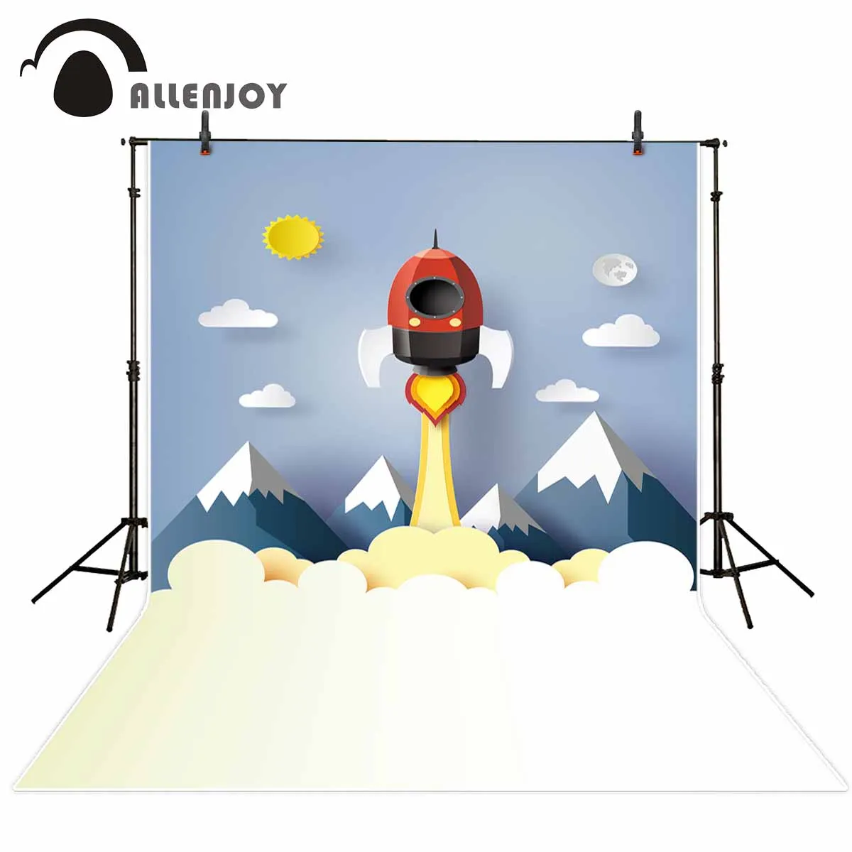 Allenjoy детский фон мультфильм Рокет Гора солнце для фотографии новые