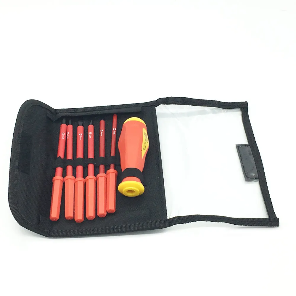 

New 6PCS/set 1000V Electricians Screwdriver Hand Tool Set Electrical Fully Insulated High Voltage Multi Screw With Magnetic Tips