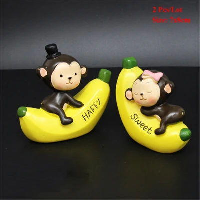 Design 1 Детский наряд для дня Рождения торт Топпер Happy monkey вечерние детские игрушки сувениры для детей день рождения украшения для капкейков игрушечных обезьянок - Цвет: Design 1