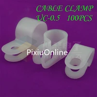 100pcs yt452 the uc series uc 0 5 wire clamp wiring fixed button r type clamp free shipping
