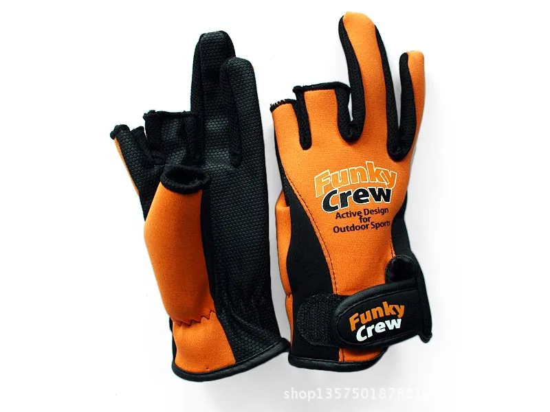 100 пар/лот Бесплатная Размеры новые зимние перчатки для рыбалки 3 пальца вырезать