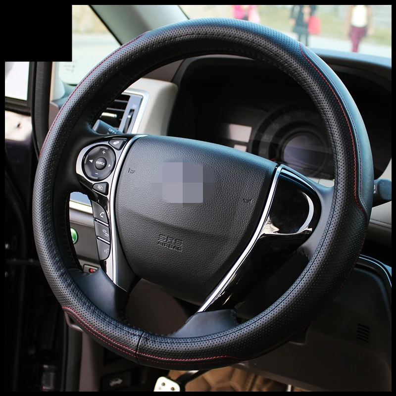 Фото Для Honda Odyssey 2015-2018 чехлы на руль мягкая кожаная оплетка автомобиля аксессуары для Для Honda Odyssey 2015-2018 чехлы на руль мягкая кожаная оплетка автомобиля аксессуары для