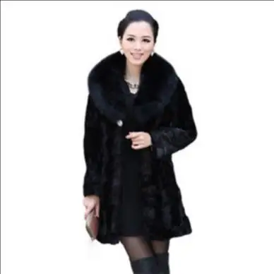 Женская шуба из искусственного меха норки меховая женская большого размера