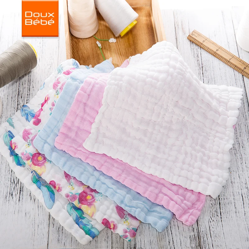 Doux Bebe 6 шт./лот Кормление бандана нагрудники хлопка новорожденных отрыжка ткани