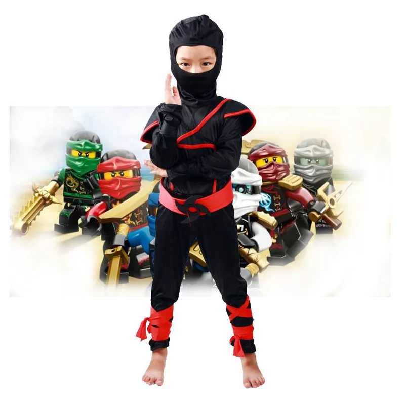 Рождественская Одежда для мальчиков Legoo Ninjago костюмы косплея комплект одежды