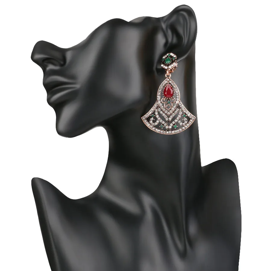 Роскошные Большие серьги для женщин серьги-капельки в турецком стиле золотого