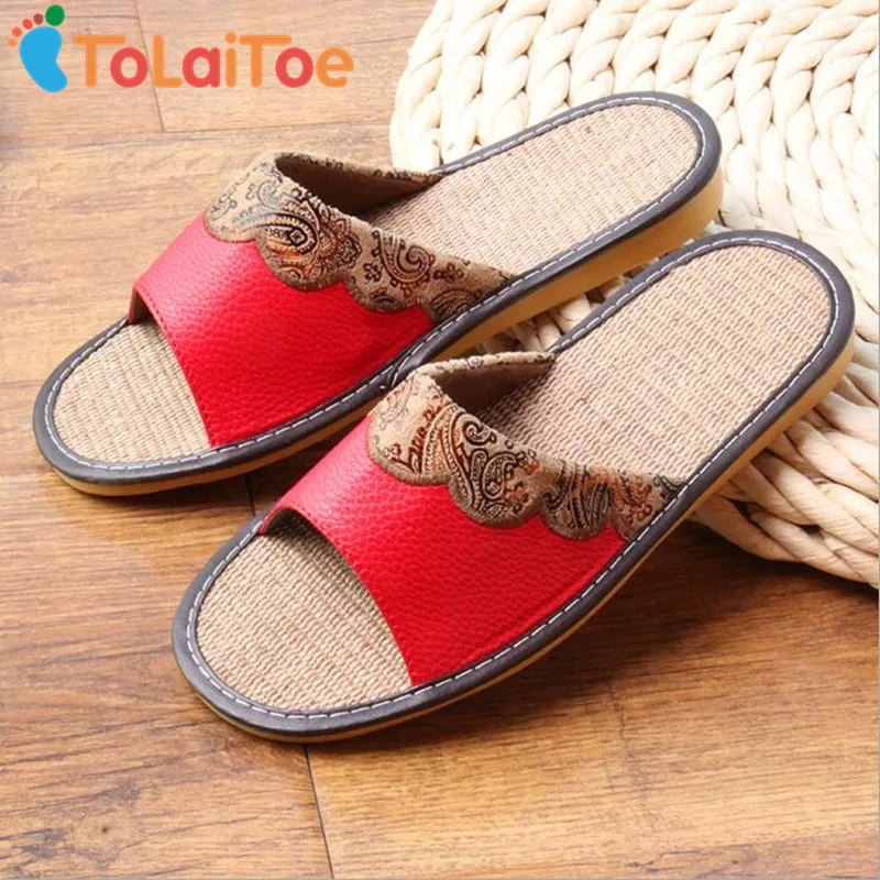 ToLaiToe Для мужчин/Для женщин летние льняные холодный коричневый из коровьей кожи