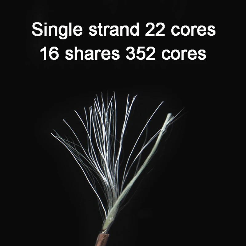 16 нитей кабель для наушников MMCX для Shure SE215 SE535 0,78 мм 2PIN для Weston TFZ W4r Um3x 0,75 мм для V10 ES3 ZSA ZS6 3,5 мм/2,5 мм