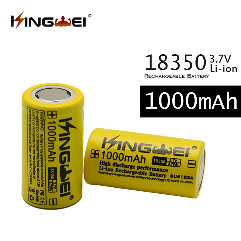 Светодиодный фонарик kingwei 10 шт. перезаряжаемый литий-ионный аккумулятор 3 7 В 1000