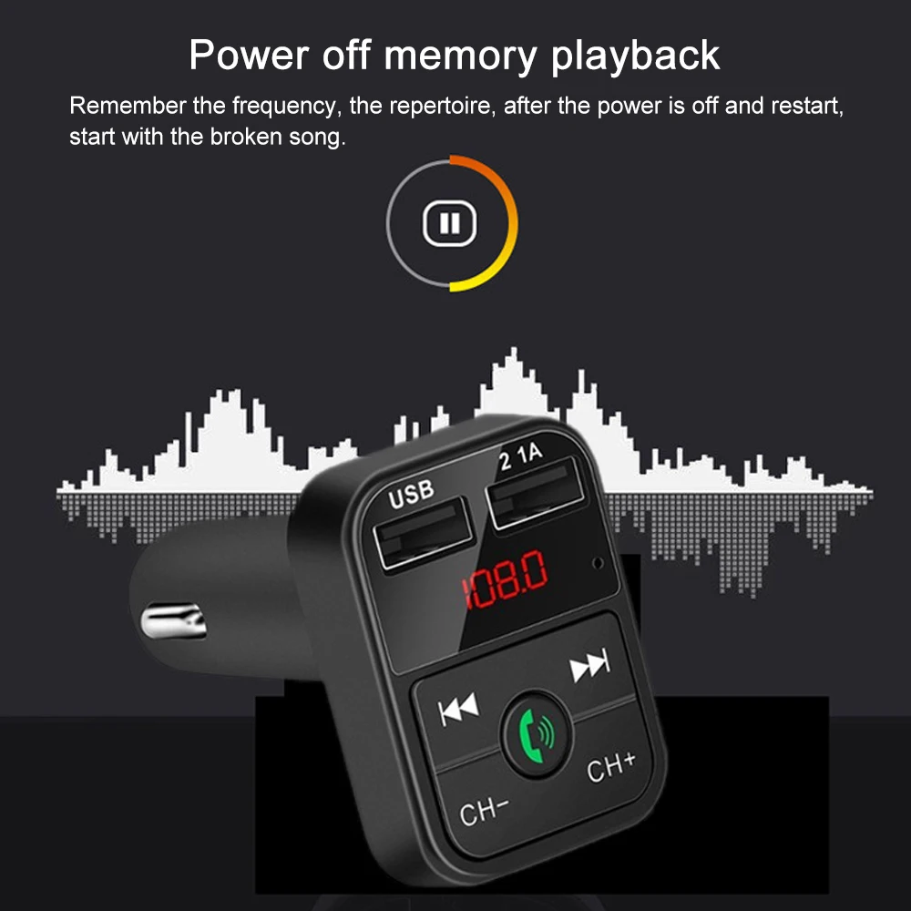 Автомобильный комплект громкой связи беспроводной Bluetooth fm передатчик