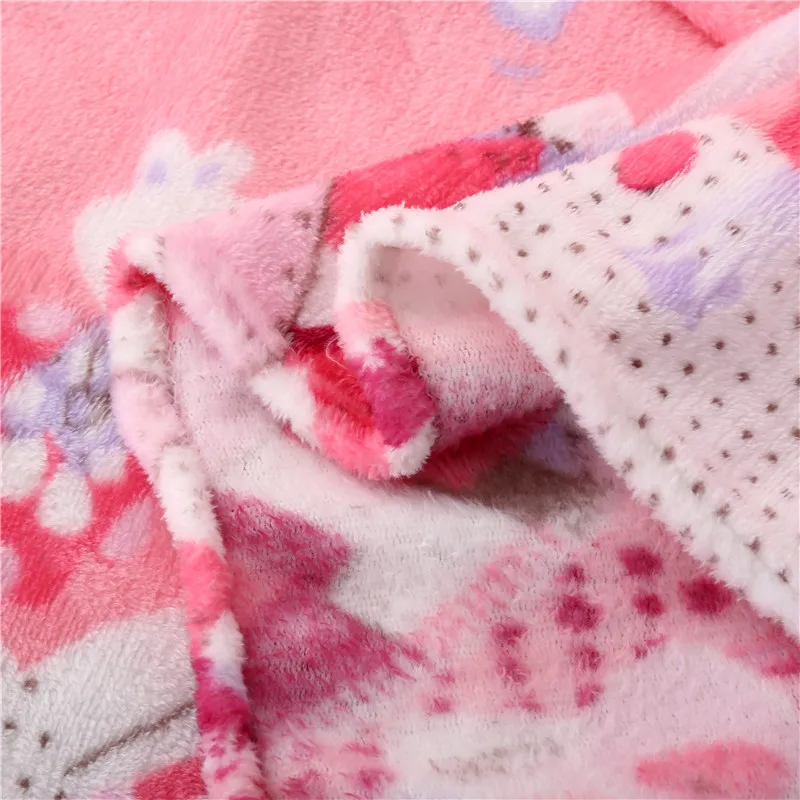 2018 Latest Modern Pink Little Girl Cartoon Pattern Comfortable Soft Blanket Aircraft / Sofa Bedding Multi-Purpose | Дом и сад