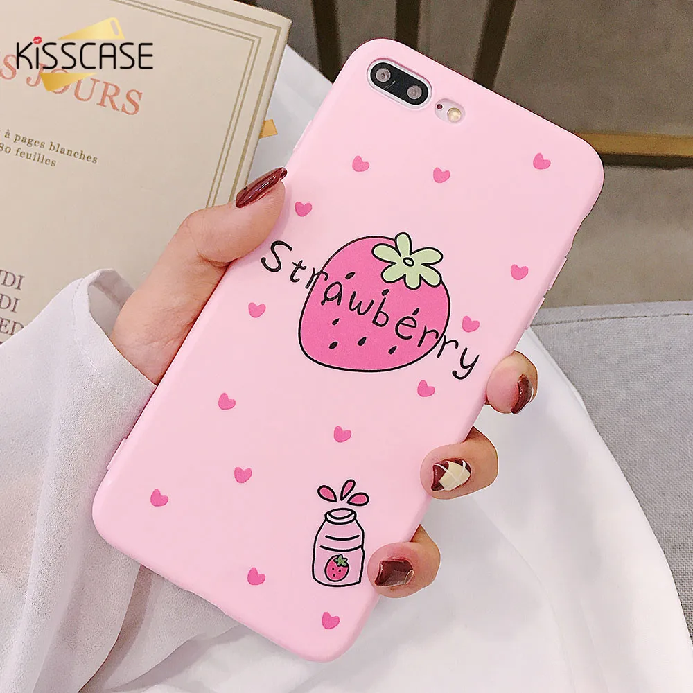 Чехол для телефона KISSCASE с милым рисунком iPhone X 7 6S 6 Plus ультра мягкие чехлы