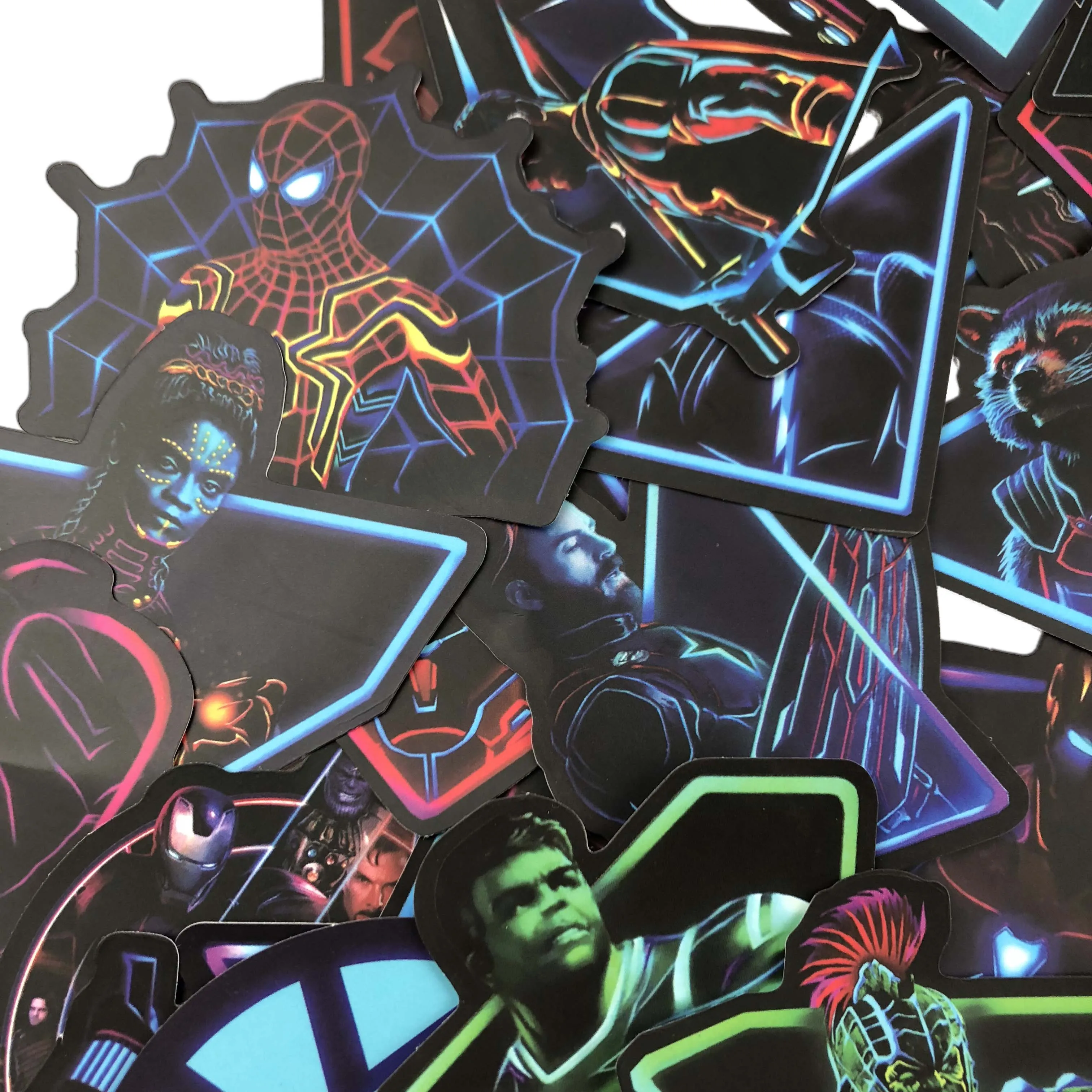 49 шт. Marvel наклейки "Мстители" наборы мультфильм аниме стикер для ноутбука холодильник телефон гитара супер наклейки герои пакет