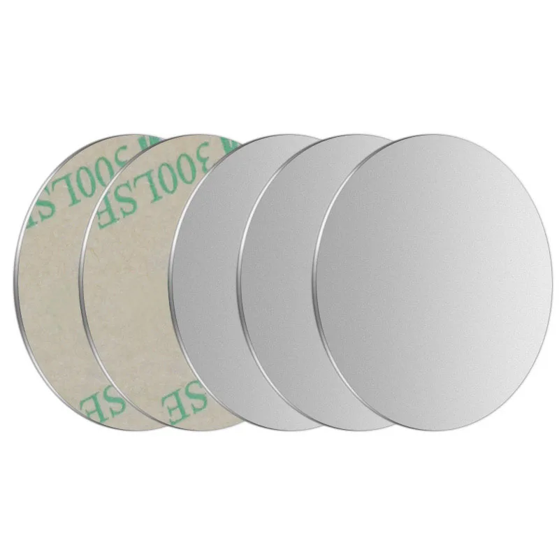 5PCS Silver Round 5 шт. Универсальная металлическая пластина-диск для мобильного телефона, автомобильный держатель, ультра тонкие магнитные железные листы, железные наклейки для iPhone 8 7 - Цвет: 5PCS Silver Round