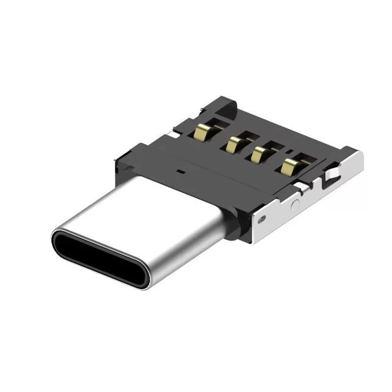 Мини OTG Micro usb type C адаптер к USB jack конвертер небольшой портативный разъем смартфон разветвитель широкий Совместимость оборудования - Цвет: type c