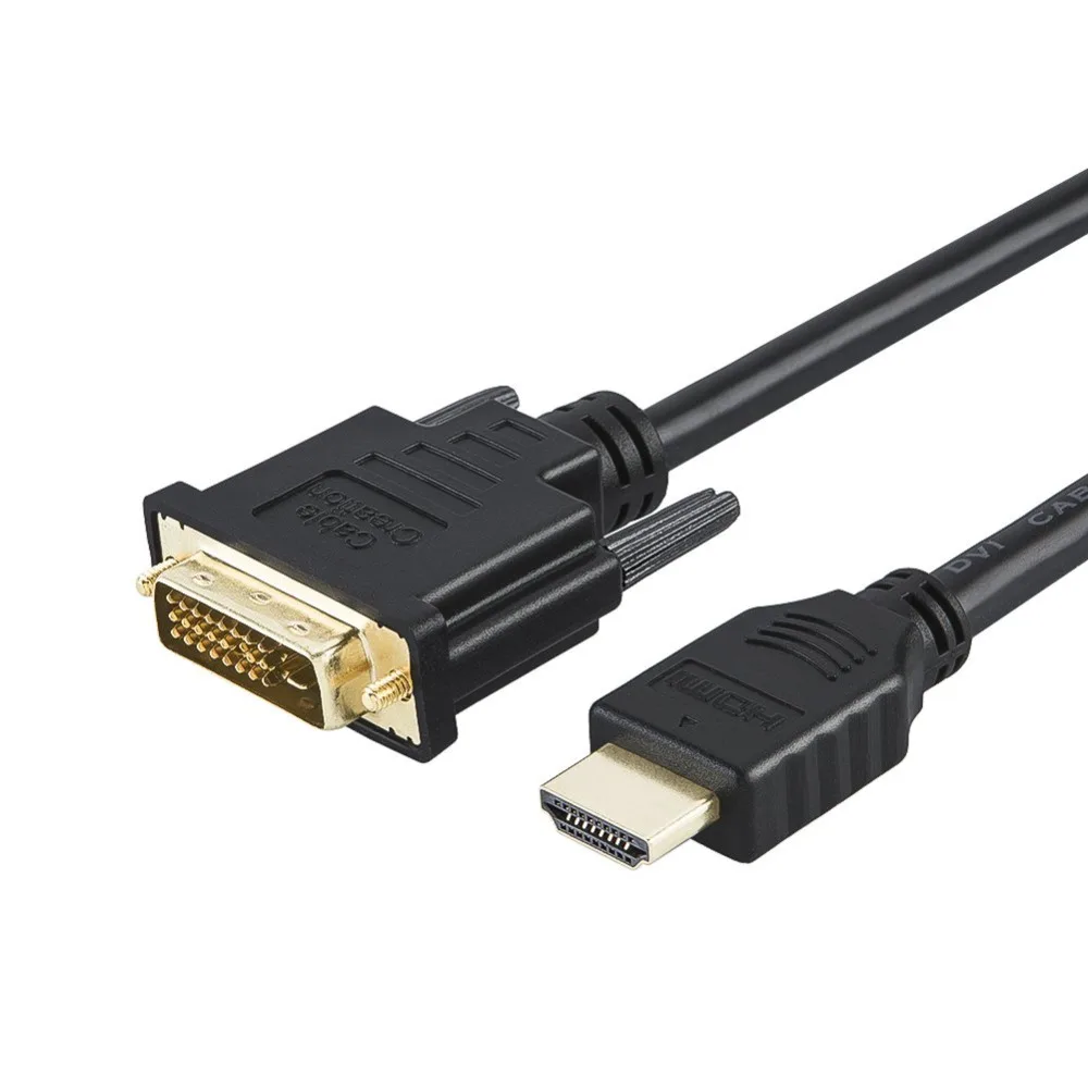 HDMI к DVI кабель папа (24 + 1) Мужской позолоченная поддержка 1080 P 3D для HDTV Raspberry Pi Roku