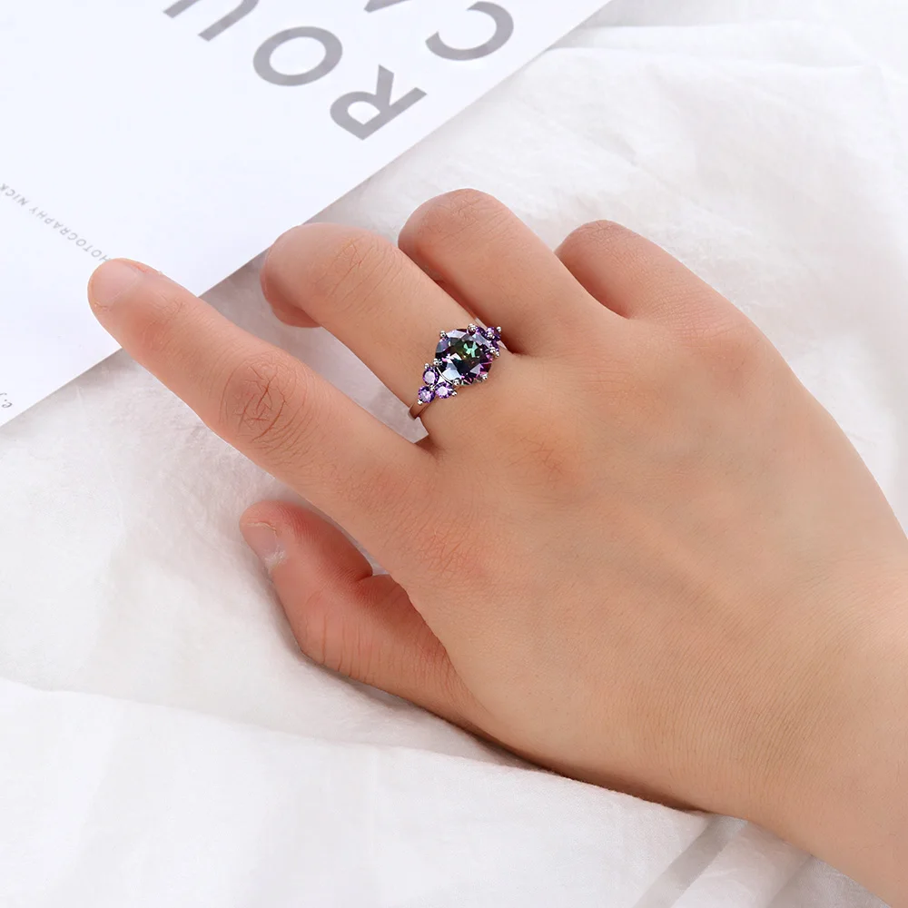 Женское кольцо с кристаллами 1 шт. модная таинственная Радуга|Обручальные кольца|