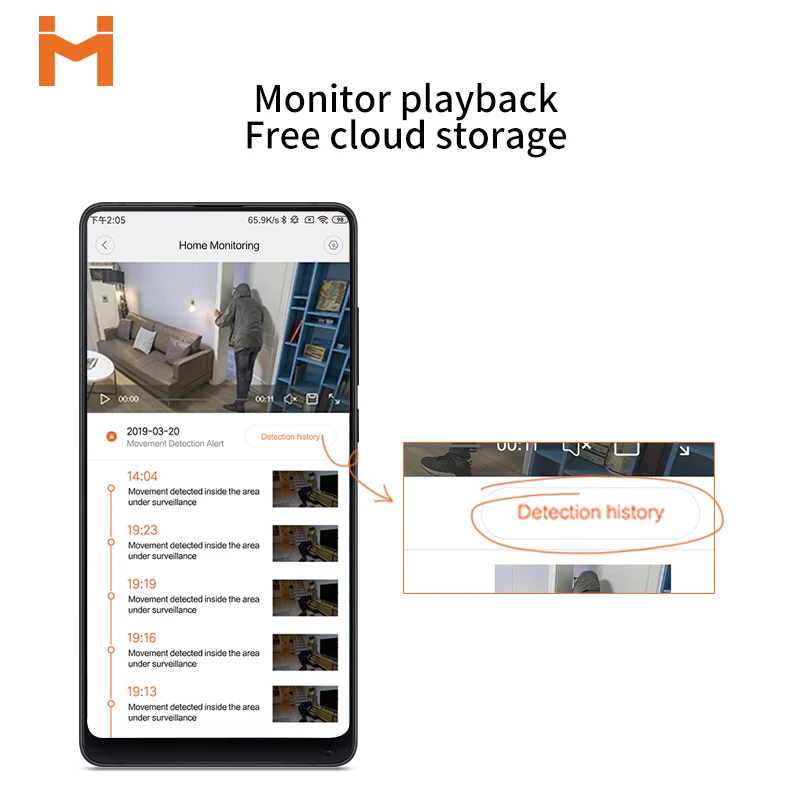 XIaomi инфракрасная умная ip камера 1080P H.265 HD с функцией ночного видения
