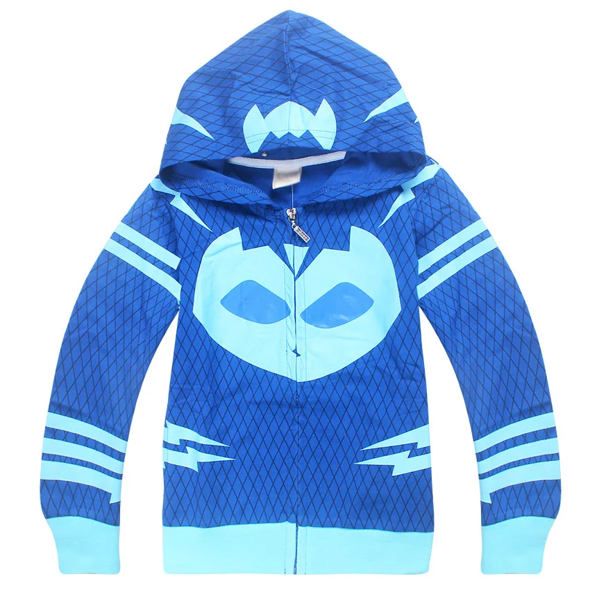 Pjmasks футболки маски для мальчиков пальто с капюшоном Детская толстовка детская