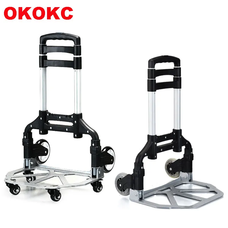 Обновленная версия портативной складной корзины OKOKC трейлер для супермаркета 4
