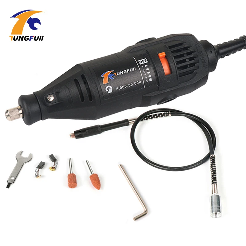 

Вращающийся инструмент Tungfull Dremel, Электрический гравировальный инструмент с регулируемой скоростью