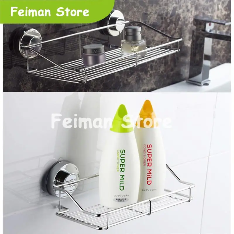 Нержавеющая сталь раковина присоска Органайзер полка ванная комната настенный