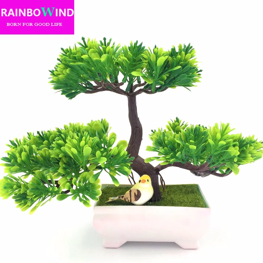 1 шт. Декоративные искусственные цветы имитация сосны бонсай растения украшения