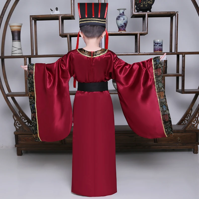 New Children's Chinese Folk Dance National Hanfu Red Ancient China Costume Tang Suit Stage Cosplay Costumes | Тематическая