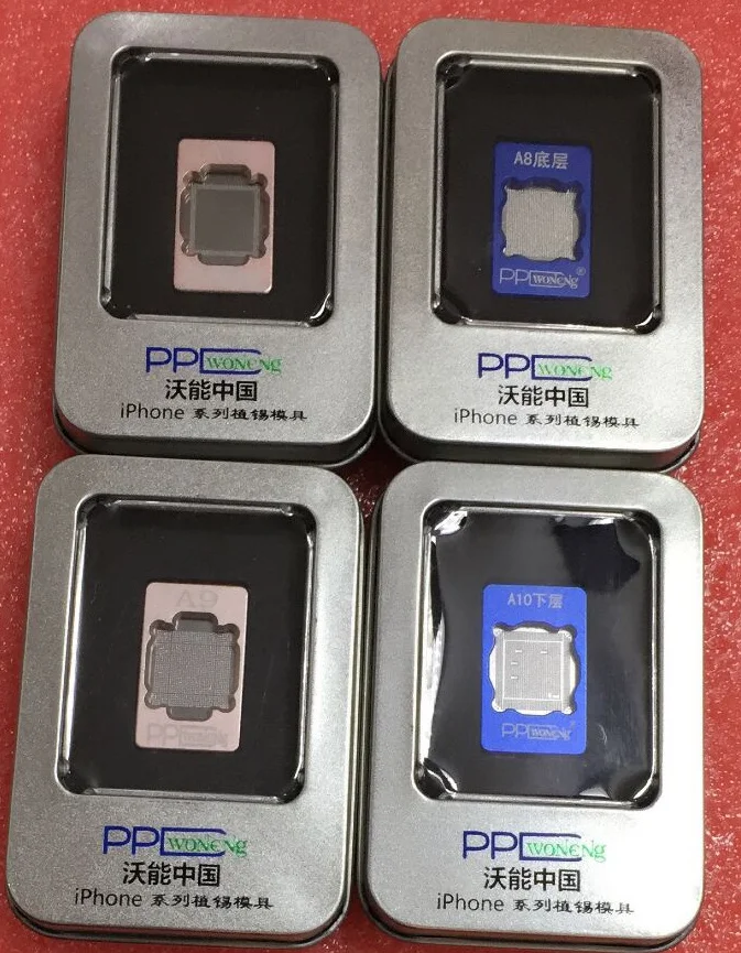 PPD чип BGA трафарет для реболлинга iPhone 6S 6 Plus 6SP 7 A7 A8 A9 A10 CPU Ram верхний нижний реболл