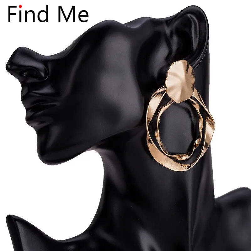 Find Me 2020 новые модные роскошные индивидуальные геометрические висячие серьги в