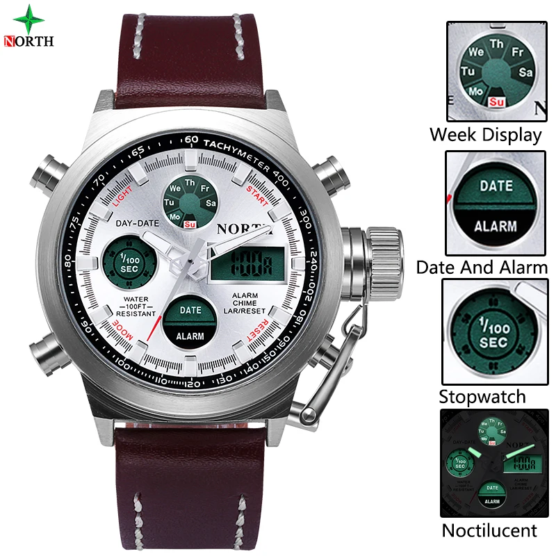 Спортивные для мужчин s часы лучший бренд класса люкс армия аналоговые цифровые