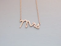 initials mrs pendant necklaces for women chic tiny initials mrs necklace 30pcslot