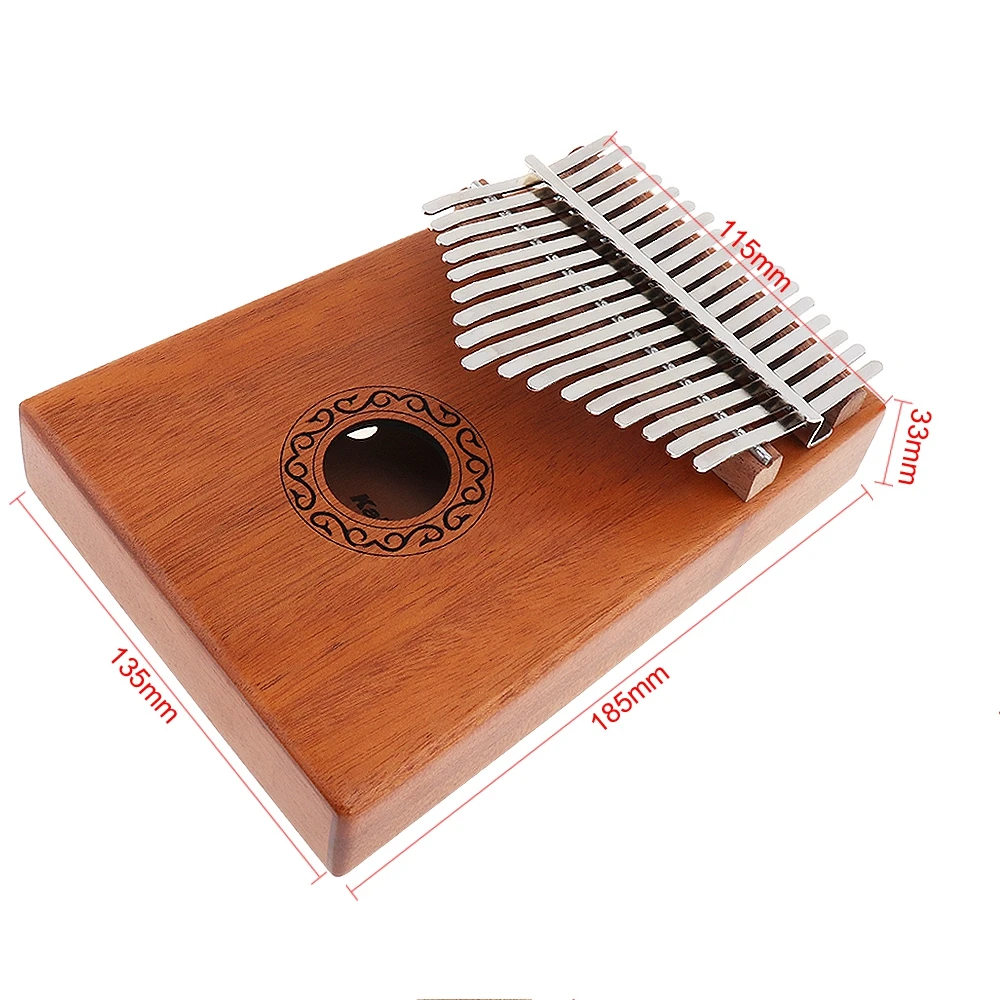 17 клавиш Kalimba одноплатный из красного дерева палец пианино из твердой древесины Mbira мини музыкальный инструмент с полными аксессуарами