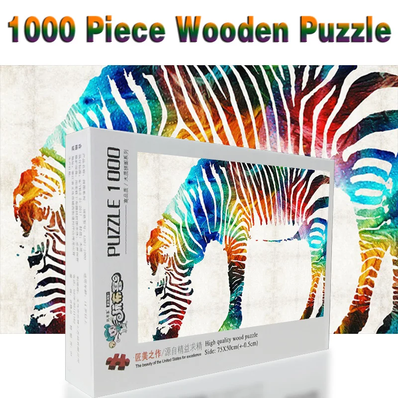 

520/1000/1500 Pieces Puzzle Kids Jigsaw Puzzle Partition Version Wooden puzzle Pattern Educational Toy Assembling Decoration