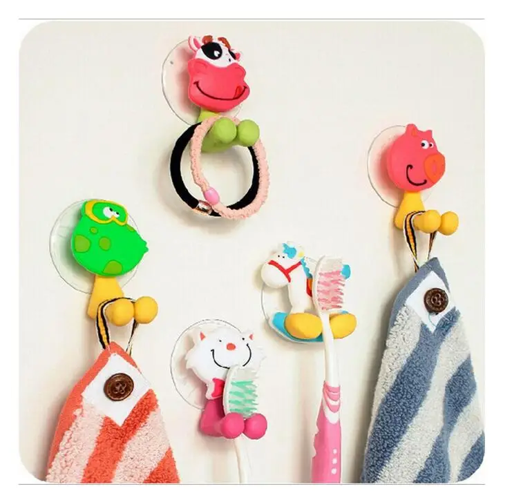 1 шт. Мультяшные присоски силиконовые настенная подставка для зубных щеток уход