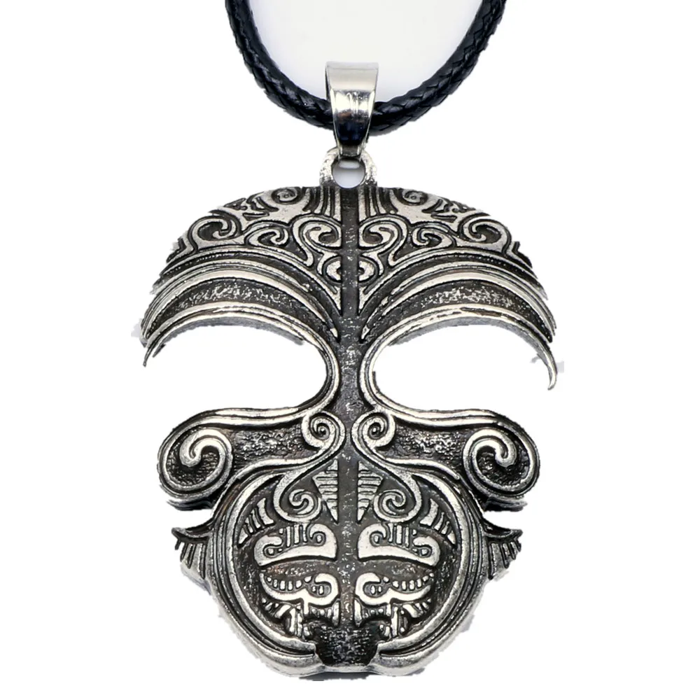 

Ta Moko Maori Mask Necklace Pendant Tribal Tattoo Kirituhi New Zealand Gift for Men Women Travelers Travel Souvenir