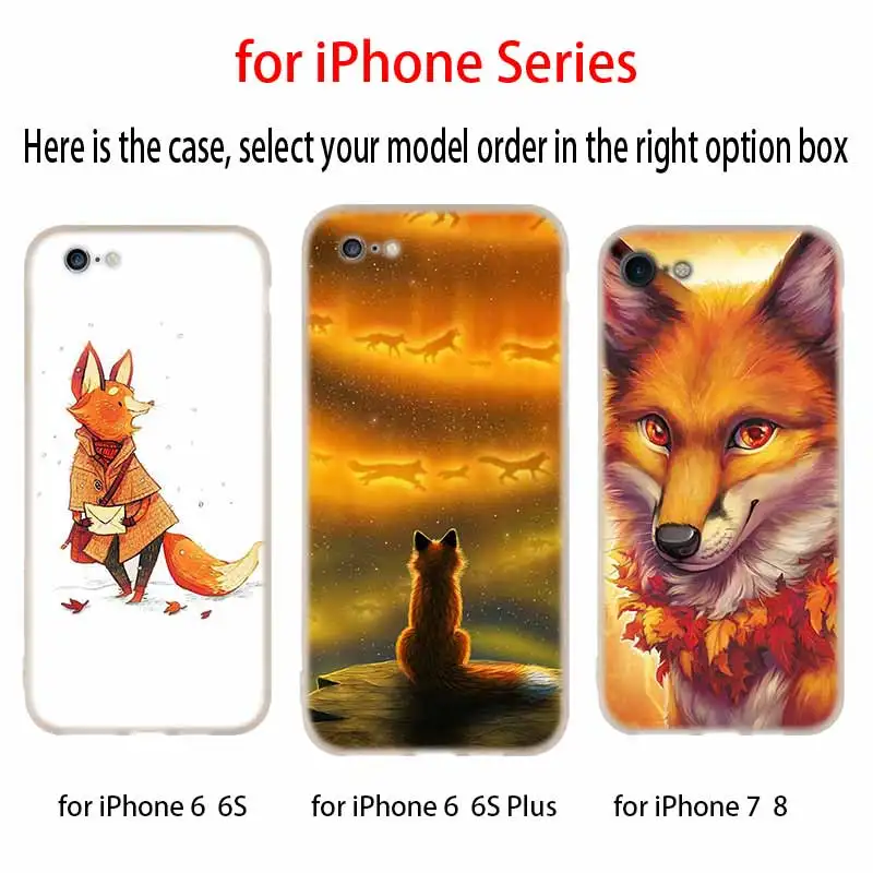Чехлы для телефонов, силиконовый мягкий чехол для iPhone 11 Pro X XS Max XR 6 6S 7 8 Plus 5 4S SE, Забавный милый аниме foxs