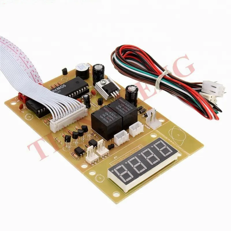4 цифры 12В таймер управления временем доска с проводом жгута питания для