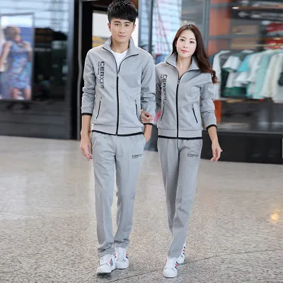 Мужская и женская спортивная одежда комплект для пары наружная толстовка с